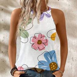 Shein Simple Floral Pattern Camisole - Suitable For Summer