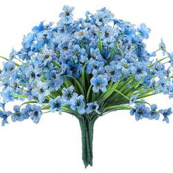 Shein 2 Pcs Silk Bouquet Blue Artificial Plant