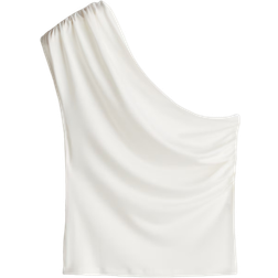 H&M One Shoulder Top - White