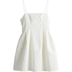 H&M Jacquard Weave Strappy Dress - White