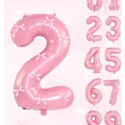 Shein 32 Inch Light Pink Foil Number Balloon 10pcs