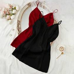 Shein Multi-Piece Faux Silk Solid Color Camisole Set