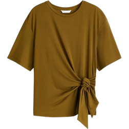 H&M Tie-Detail Top - Olive green