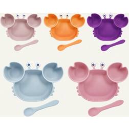 Shein 2pcs Baby Kid Silicone Feeding Set