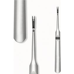 Shein Professional Silver Stainless Steel Finger Cuticle Cleaner Fork Pusher