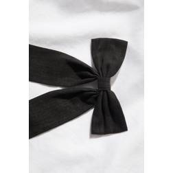 H&M Black Linen Blend Bow Hair Clip