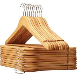 Shein Natural Wooden Clothes Walnut Brown Hanger