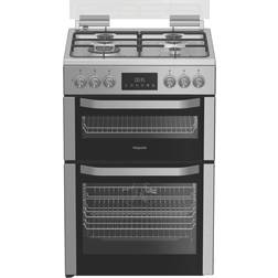 Hotpoint 60cm Dual Fuel Cooker Stainless Steel