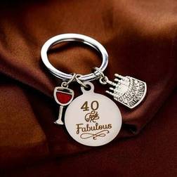Shein 40th Birthday Keychain With Black Jewelry Box