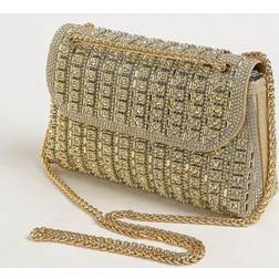 Shein Gold Square Glitter Bling Shoulder Evening Bag - Shiny Glamorous