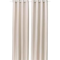 IKEA Ginstmott Gardiner 2 Stk Beige Snørehuller 145x250 cm