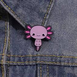 Shein Charming Cartoon Axolotl Enamel Pin - Alloy