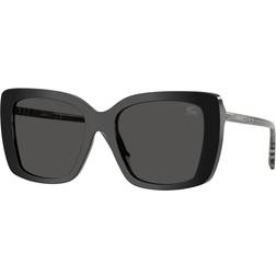 Burberry BE4456 Solglasögon Acetat Svart Grå