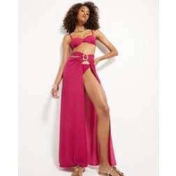 River Island Womens Pink Metallic Glitter Beach Skirt