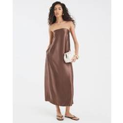 River Island Bandeau Maxi Dress - Brown