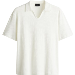 H&M Regular Fit Collared T-shirt - White