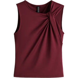 H&M Twist Detail Vest Top - Burgundy