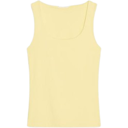 Zara Polyamide Top With Wide Straps - Light Yellow