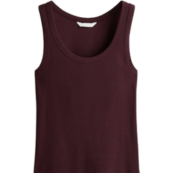 H&M Ribbed Vest Top - Burgundy