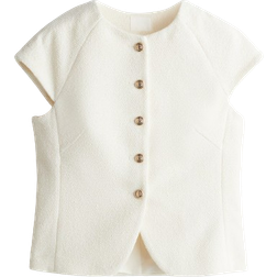 H&M Button Front Top - White