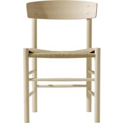 Fredericia Furniture J39 Mogensen Soap-treated Beech/Natural Wicker Köksstol 77cm