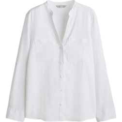 H&M Linen Blend Shirt - White