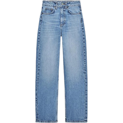 Zara TRF Mom Fit High Waist Jeans - Blue