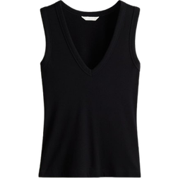 H&M Ribbed Vest Top - Black