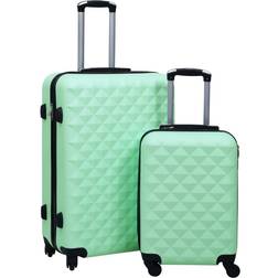 vidaXL Hardcase Suitcase 2 delar - Mint