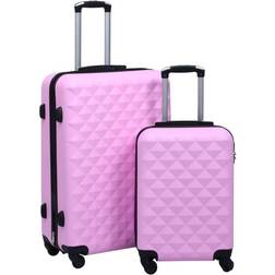vidaXL Hardcase Trolley Set of 2 - Pink