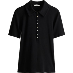 H&M Fitted Polo Shirt - Black
