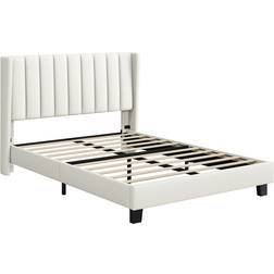 Yaheetech Upholstered Double Beige 141.5x199.5cm