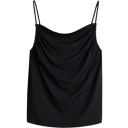 H&M Ruched Strappy Top - Black