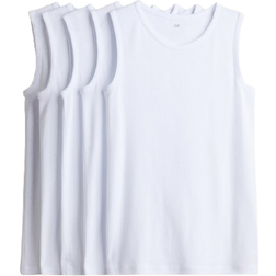 H&M Cotton Tank Tops 5-pack - White (0752652011)
