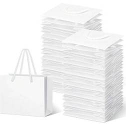 Shein 10Pcs White Kraft Paper Bags With Handles