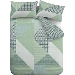 Catherine Lansfield Larsson Geo Duvet Cover Green (230x220cm)