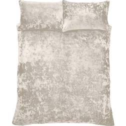 Catherine Lansfield Crushed Duvet Cover Natural (220x260cm)