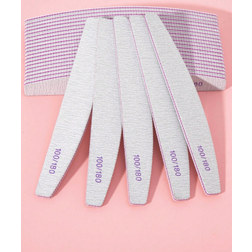 Shein Nail Files100/180 Grit,Double Sided Emery Board Washable Emery Boards Reusable Nail Buffers Manicure Tools For Natural Nails Acrylic Nails Home And Salon Use 5-pack