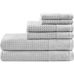 Madison Park Waffle Bath Towel Gray (137.16x71.12cm)