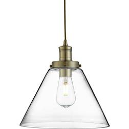 Searchlight Pyramid Antique Brass/Clear Pendant Lamp ∅ 29cm