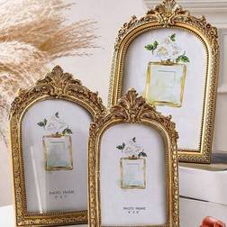 Shein 1pc Vintage European Style Gold Curved Frame Decorative Photo Frame Gold Photo Frame