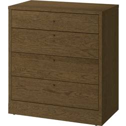 IKEA Tonstad Med 4 Lådor Brun Betsad Ekfaner Byrå