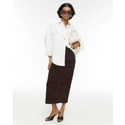 River Island Ri Studio White Stripe Cocoon Sleeve Shirt