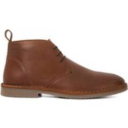 Dune London Cashed Leather Desert Boots - Brown