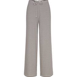 Gina Tricot Striped Soft Trousers - Brun