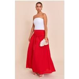 PrettyLittleThing Volume Maxi Skirt - Red