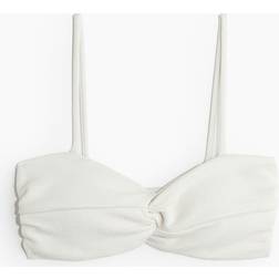 H&M Wattiertes Bikinitop Mit Twistdetail - Weiß
