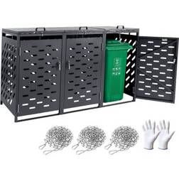 VEVOR Mülltonnenbox Mülltonnenverkleidung 3x 240L (Gebäudefläche )