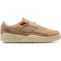 Jordan Flight Court Mens Shoes - Mushroom/Fire Red