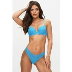 Ann Summers Sexy Lace Padded Plunge Bra - Blue